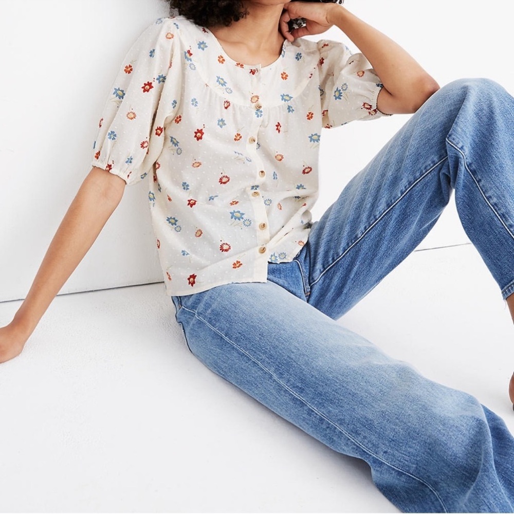 Madewell Prose Shirt in Dotted Floral Heyday Size Small